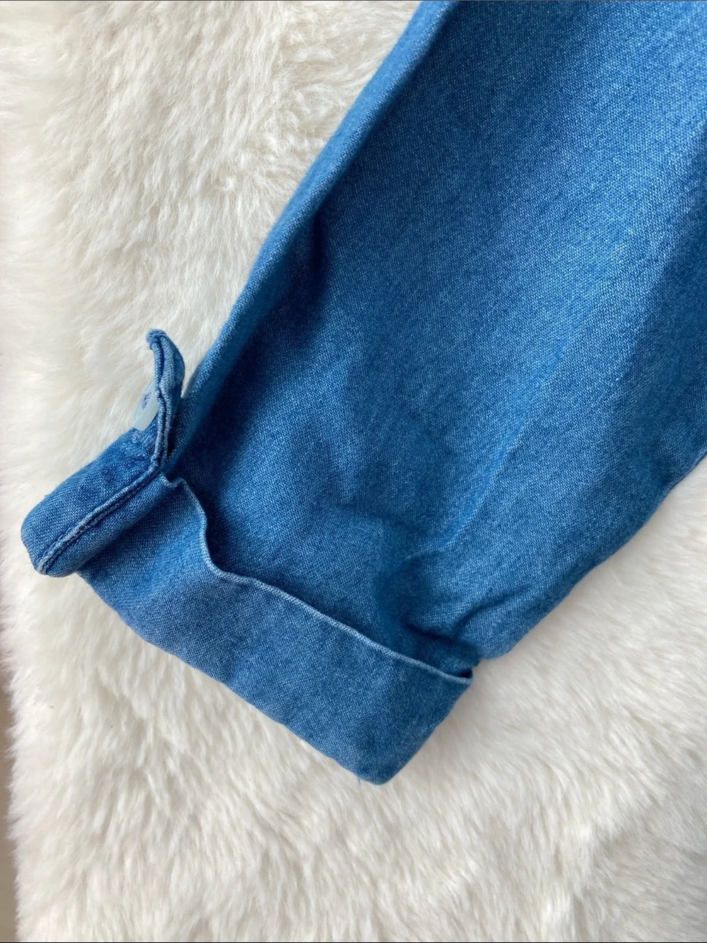 SALE! 50% Off Girls' Denim Shirt Dress - Blue Size 5T